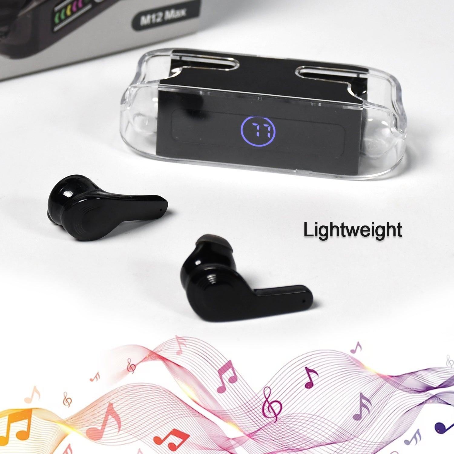 Earphones on a table Earphones on a table